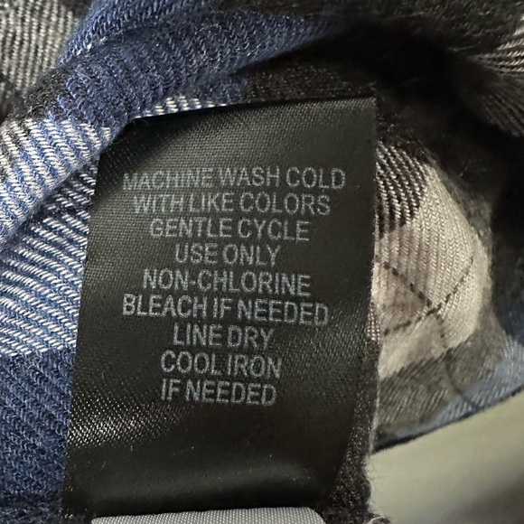 Torrid Blue Black Plaid Button Down Flannel Shirt Women’s Size 0 - Picture 7 of 7